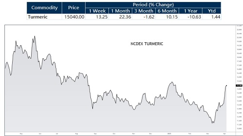 Turmeric Graphs Turmeric Report : Turmeric prices increased by over 14% in a month due ...